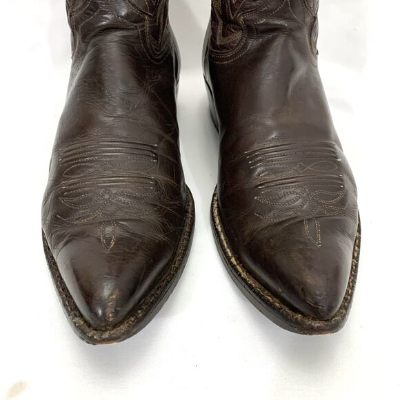 Vintage JUSTIN Brown Leather Boots Made In Texas Size 8.5 D main image 5